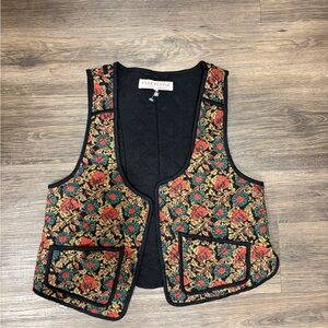 Free People Floral Quilted Vest
